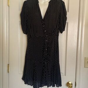 FREE PEOPLE SHORT SLEEVE POLKA DOT DRESS